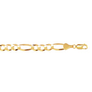 10K Yellow Gold 7.9mm Figaro Chain Bracelet