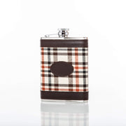 The Checkered Canteen Flask (White w/black & red checkered)