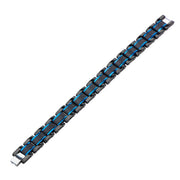 Black IP, Blue IP & Solid Carbon Fiber Center Link Bracelet