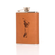 Golfer Flask 6oz (Brown)