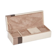 The Madison Travel Jewelry Box (Ivory/Taupe/Brown)