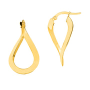 10K Yellow Gold Freeform Hoop Earring