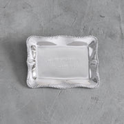 Pearl Denisse Rectangular Engraved Tray with "A Little Something with "Great Love"