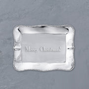 Pearl Denisse Rectangular Engraved Tray with "Merry Christmas!"