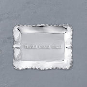 Pearl Denisse Rectangular Engraved Tray with "Thankful, Grateful, Blessed"