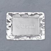 Vento Rectangular Engraved Tray with "God Is Good"