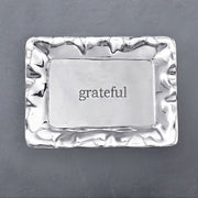 Vento Rectangular Engraved Tray with "Grateful"