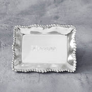 Organic Pearl Rectangular Engraved Tray with "Blessed"