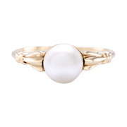 14K Yellow Gold Culture Pearl Ring