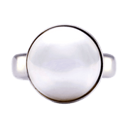 Classic 14K White Gold Mabé Pearl Ring