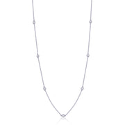 Sterling Silver Diamond Dot Necklace