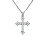Sterling Silver 0.35 Carat Cross Necklace