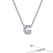 Sterling Silver Letter G Pendant Necklace
