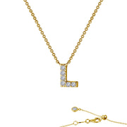 Sterling Silver Letter L Pendant Necklace