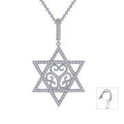 Sterling Silver Star of David Pendant Necklace