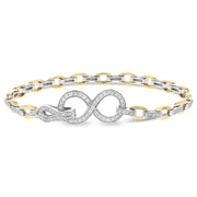 14K Two-Tone Gold Diamond Infinity Link Bracelet
