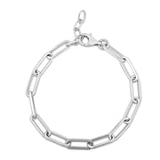 Sterling Silver Squared Paperclip Link 18" Necklace