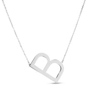 Sterling Silver B Letter Necklace