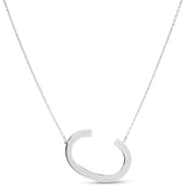 Sterling Silver C Letter Necklace