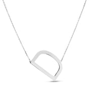 Sterling Silver D Letter Necklace