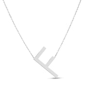 Sterling Silver F Letter Necklace