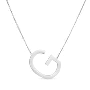 Sterling Silver G Letter Necklace
