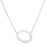 Sterling Silver O Letter Necklace