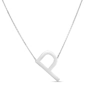 Sterling Silver P Letter Necklace