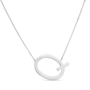 Sterling Silver Q Letter Necklace