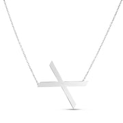 Sterling Silver X Letter Necklace