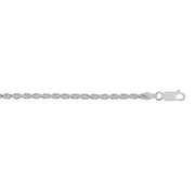 Sterling Silver 2.9mm Rope Chain Necklace