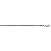 Sterling Silver 2.2mm Diamond Cut Wheat Chain Necklace