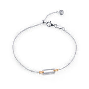 Sterling Silver Open Rectangle Bracelet