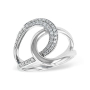 14K White Gold Linked Diamond Ring