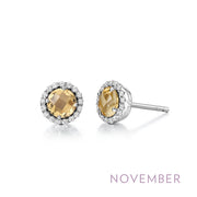 Sterling Silver November Birthstone Earrings