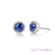 Sterling Silver September Birthstone Earrings