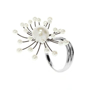 Blossom White Pearl 14K White Gold Ring