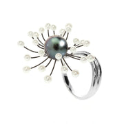 Blossom Black Pearl 14K Yellow Gold Ring