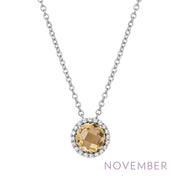 Sterling Silver November Birthstone Necklace
