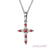 Sterling Silver January Birthstone Necklace