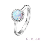 Sterling Silver October Birthstone Ring