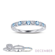 Sterling Silver December Birthstone Ring