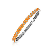 Sterling Silver Constellations Braid Solid Bangle