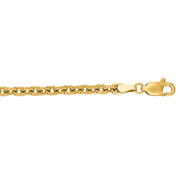 14K Yellow Gold 3.7mm Diamond Cut Cable Chain Necklace
