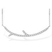 14K White Gold Diamond Branch Necklace