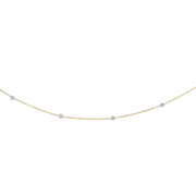 14K Yellow Gold .25 Carat Diamonds by the Yard Necklace