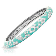 Sterling Silver Daisies Bangle
