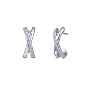 Sterling Silver Criss Cross Earrings