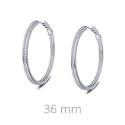 Sterling Silver 1.86 Carat Hoop Earrings