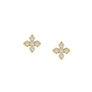 Sterling Silver Dainty Maltese Cross Stud Earrings